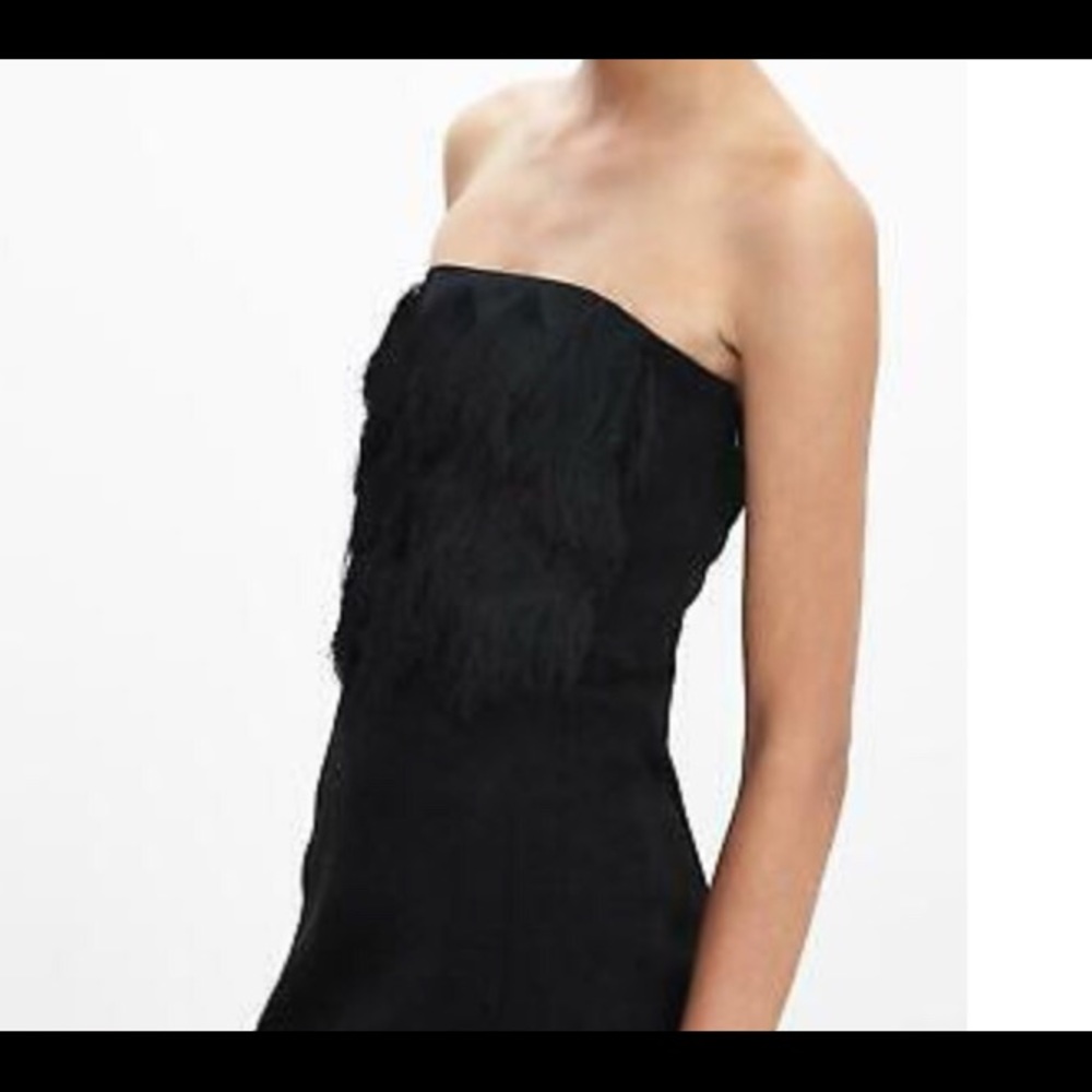 Banana Republic Strapless Sweater Fringe Dress